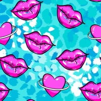 Alle stof op voorraad Hearts and Lips voor maat W3 of W4