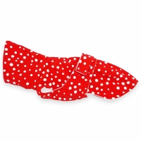 IG1 Polkadot red maximale ruglengte 38 cm (bolle rug/windhond)