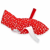 IG1 Polkadot red maximale ruglengte 38 cm (bolle rug/windhond)