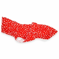 W2 Polkadot Red maximale ruglengte 50cm (bolle rug/windhond)