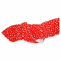 W2 Polkadot Red maximale ruglengte 50cm (bolle rug/windhond)