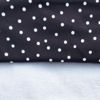 W5 Black and White Polkadot maximale ruglengte 64cm (bolle rug/windhond)