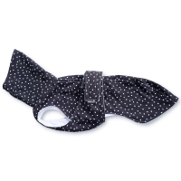 W5 Black and White Polkadot maximale ruglengte 64cm (bolle rug/windhond)