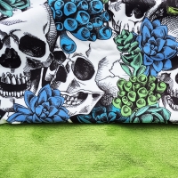 W GH1 Green Blue Skull maximale ruglengte 68cm (bolle rug/windhond)