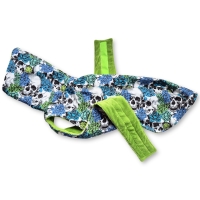 W GH1 Green Blue Skull maximale ruglengte 68cm (bolle rug/windhond)