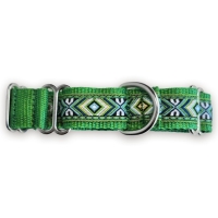 Martingale halsband - Chevron - Green - 2,5 cm