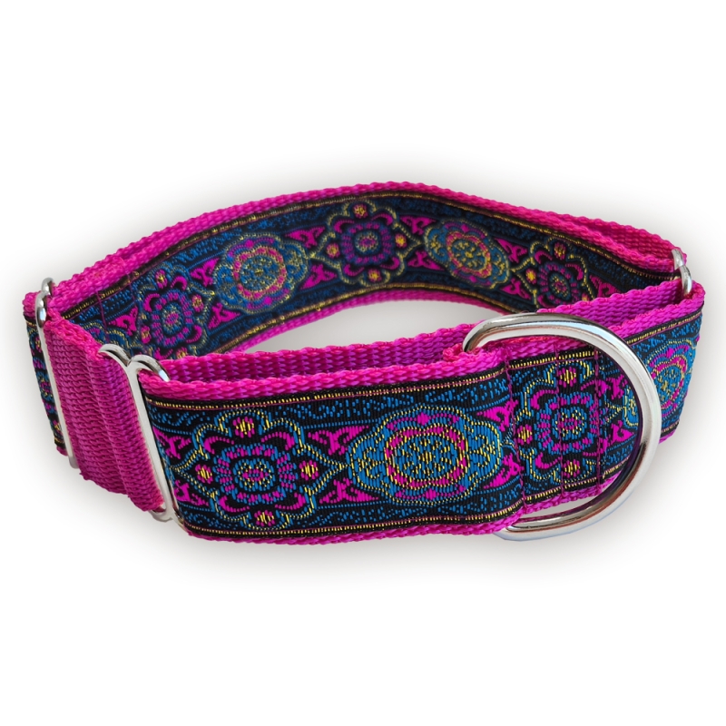 Martingale halsband - Medina Jewel Magenta - 4 cm Martingale halsband - Medina Jewel Magenta - 4 cm