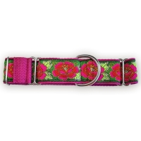 Martingale halsband - Wild Rose Magenta - 4 cm