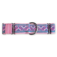 Martingale halsband - Pink Swirl - 4 cm