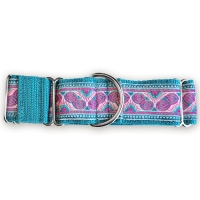Martingale halsband - Blue Swirl - 4 cm