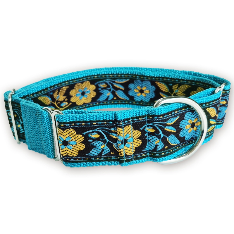 Martingale halsband - Botanical Gold - 4 cm Martingale halsband - Botanical Gold - 4 cm