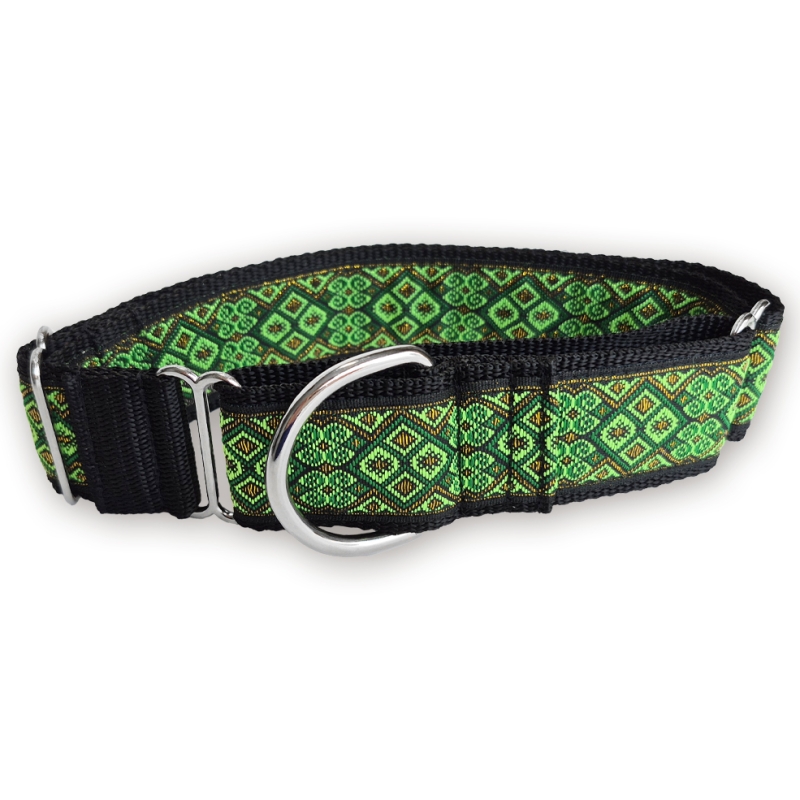Martingale halsband - Emerald Mosaic - 4 cm Martingale halsband - Emerald Mosaic - 4 cm