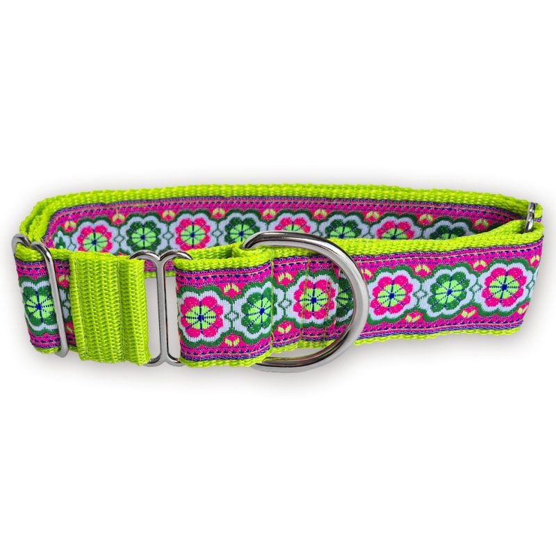 Martingale halsband - Folk Bloom - 4 cm Martingale halsband - Folk Bloom - 4 cm
