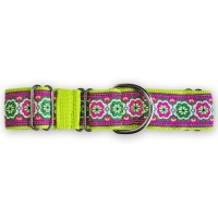Martingale halsband - Folk Bloom - 4 cm