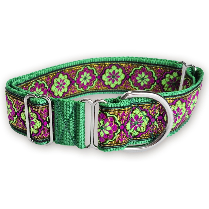 Martingale halsband - Electric Bloom - 4 cm Martingale halsband - Electric Bloom - 4 cm