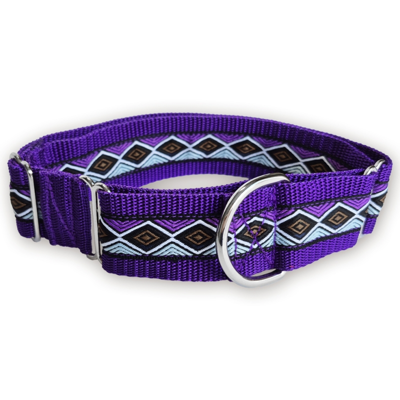 Martingale halsband - Graphic Violet - 4 cm Martingale halsband - Graphic Violet - 4 cm