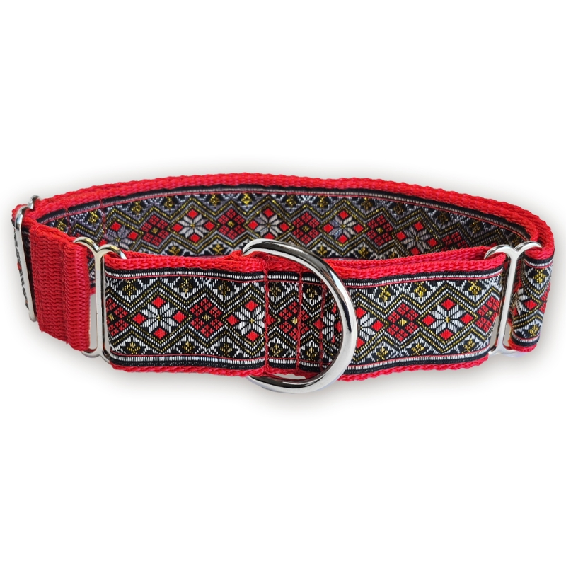 Martingale halsband - Diamond Red - 4 cm Martingale halsband - Diamond Red - 4 cm