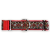 Martingale halsband - Diamond Red - 4 cm