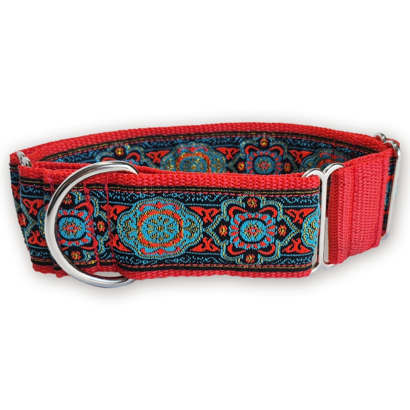 Martingale halsband - Medina Jewel - Red - 4 cm Martingale halsband - Medina Jewel - Red - 4 cm