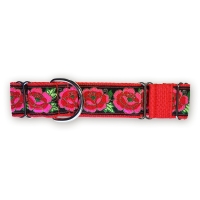 Martingale halsband - Electric Rose - Red - 4 cm
