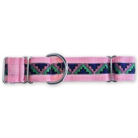 Martingale halsband - Aztec Pink - 4 cm