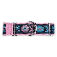 Martingale halsband - Pink Botanical Blush - 4 cm