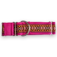 Martingale halsband - Festival Magenta - 4 cm