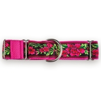 Martingale halsband - Hot Hibiscus Magenta - 4 cm