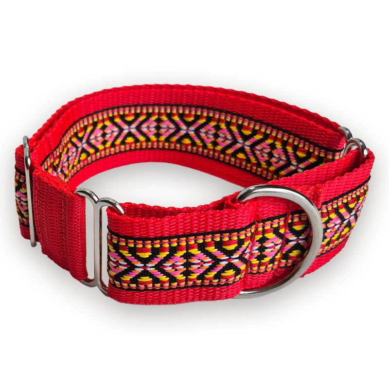 Martingale halsband - Festival Red - 4 cm Martingale halsband - Festival Red - 4 cm